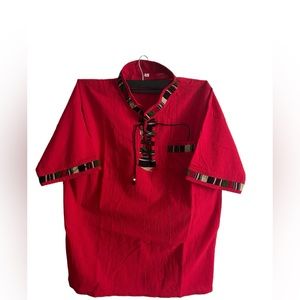 Guayabera-Made in Guatemala, for man, Size XL, a picturesque mosaic of colors